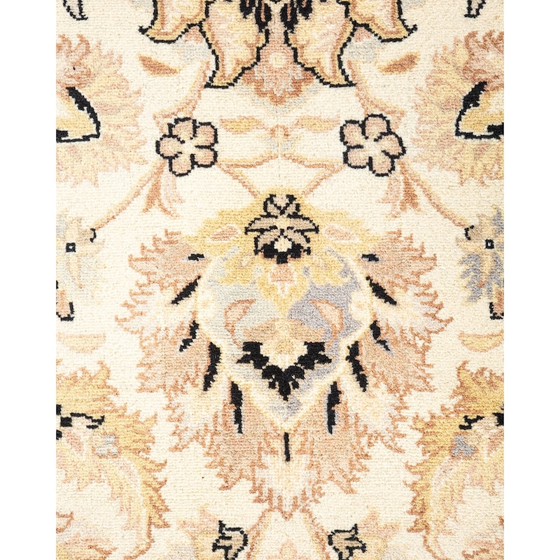 Overton Handknotted Wool Traditional Oriental Ivory Area Rug - 8' x 10'