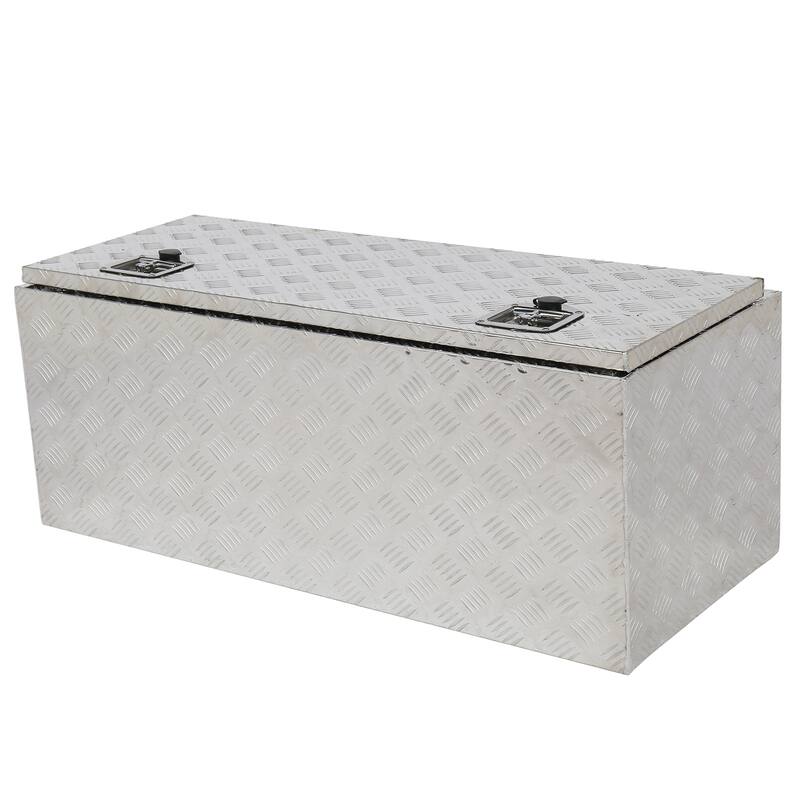 42" Aluminum Under Body Toolbox 5 Bar Tread Silver - N/A