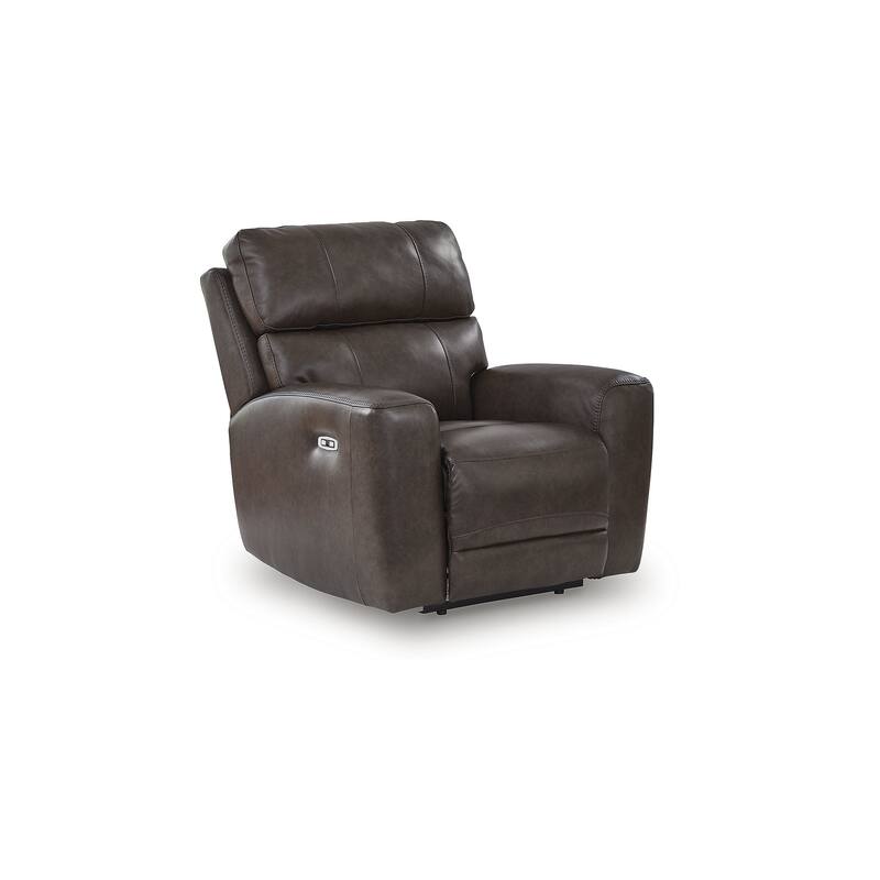 Signature Design by Ashley Side Step Brown Power Recliner