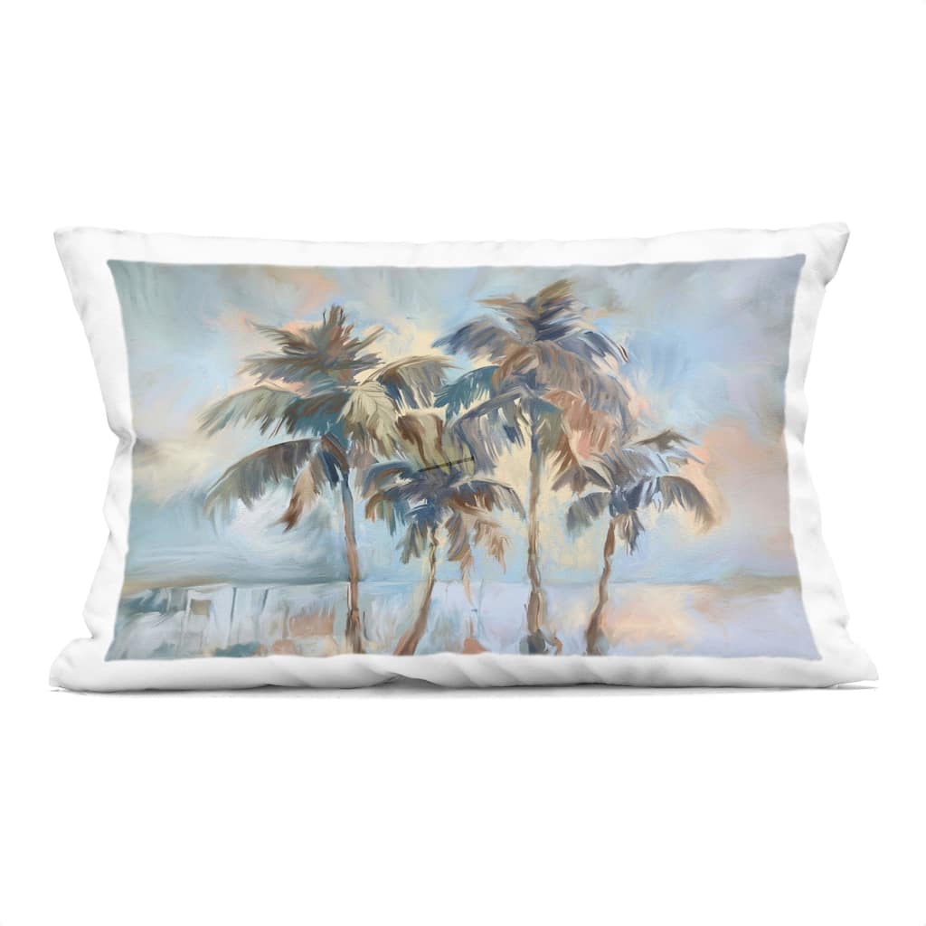Stupell Cool Palm Trees Sunrise Decorative Printed Throw Pillow Design by Ramona Murdock