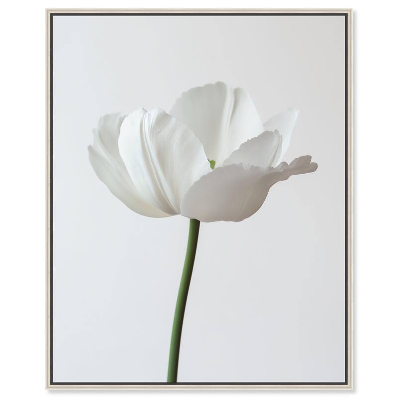 Pearl Floret Canvas by Art Remedy - 24" x 30" - Silver