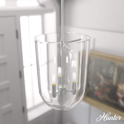 Hunter Sacha 3-Light Pendant - Entry, Dining Room, Kitchen Island - Transitional, Contemporary