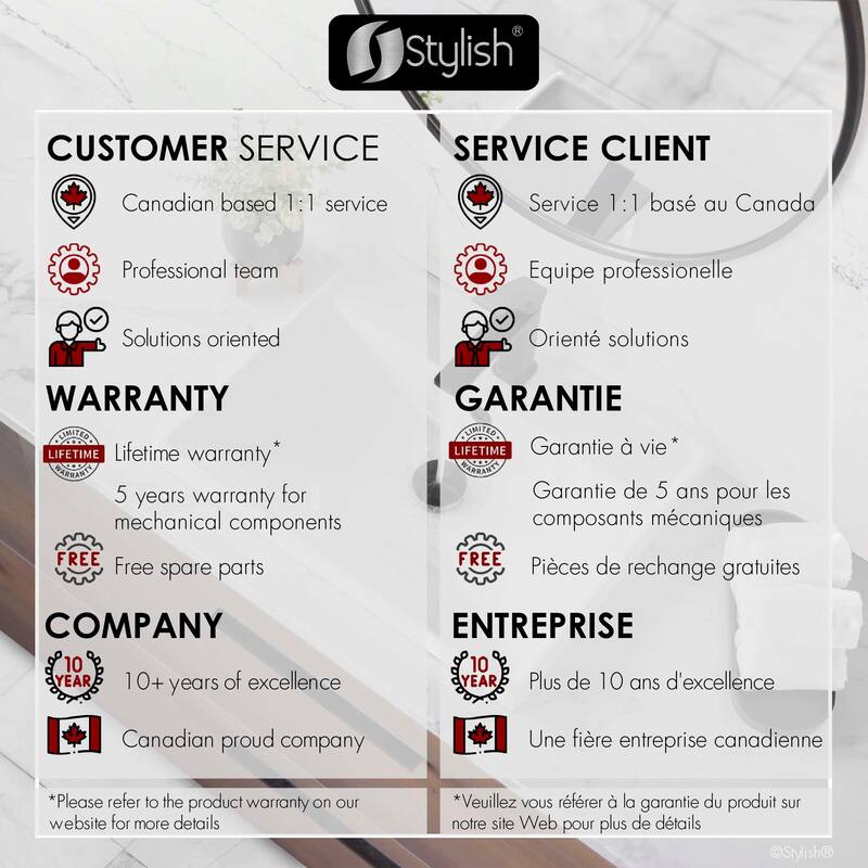 Stylish Vita Single Handle 6" Bathroom Faucet B-102C & B-102N