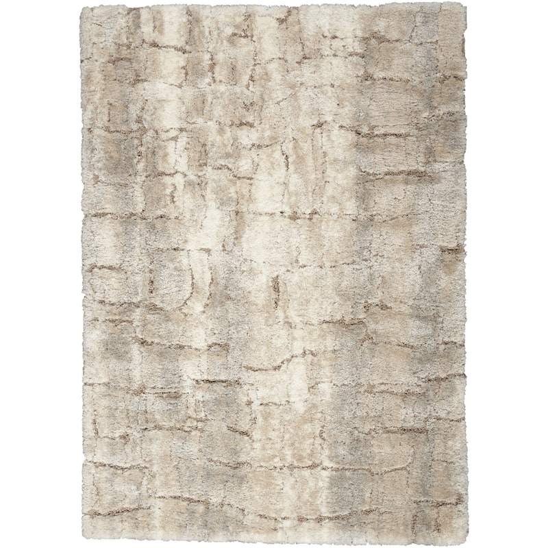 Power Loomed Abstract Stain Resistant Soft Area Rug - 87' X '63' X '1.58