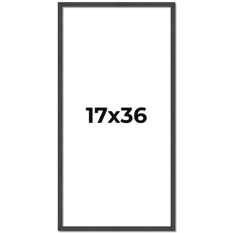 17x36 Frame Brown Solid Wood Picture Frame - Complete Modern Photo
