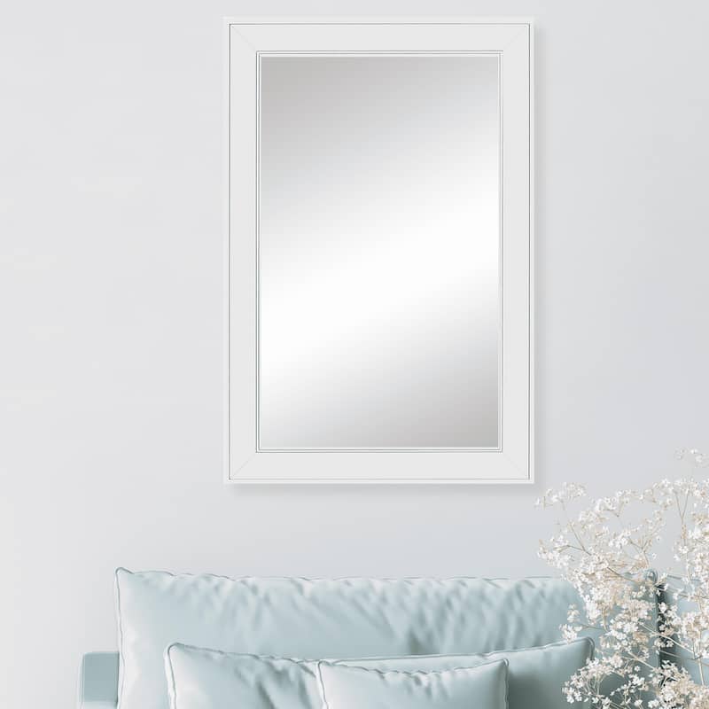 Porter White Framed Vanity Mirror