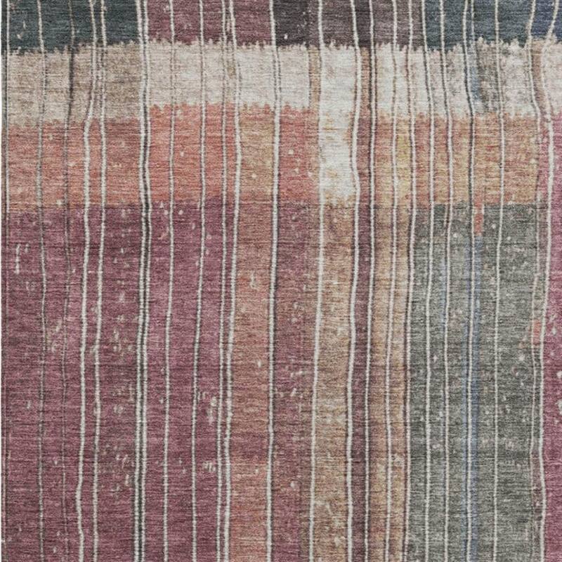 HomeRoots Striped Transitional Rectangle Outdoor Rug