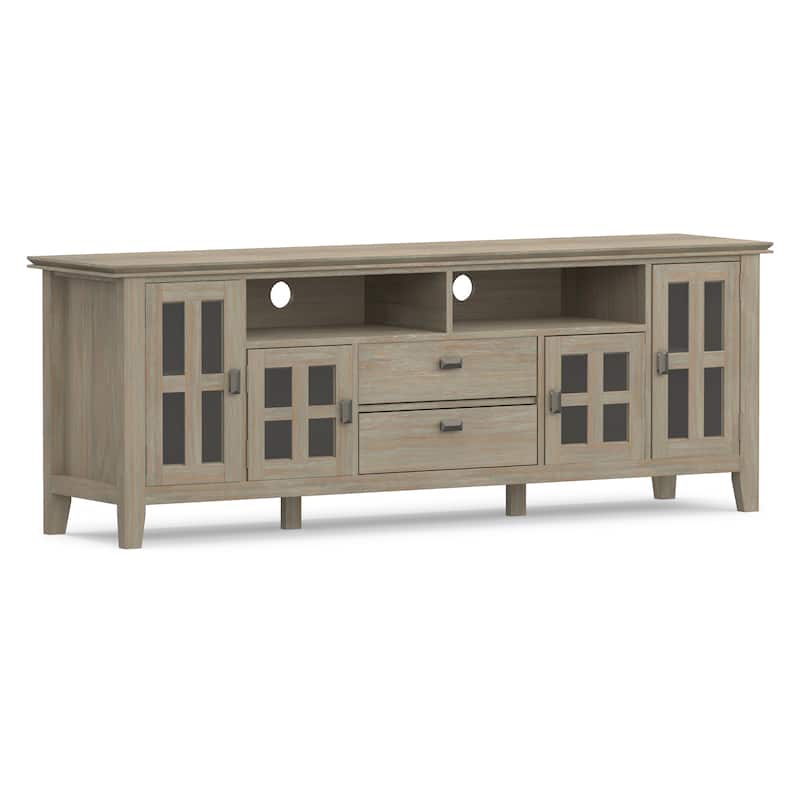 WYNDENHALL Stratford SOLID WOOD 72" Wide TV Media Stand For TVs up to 80"