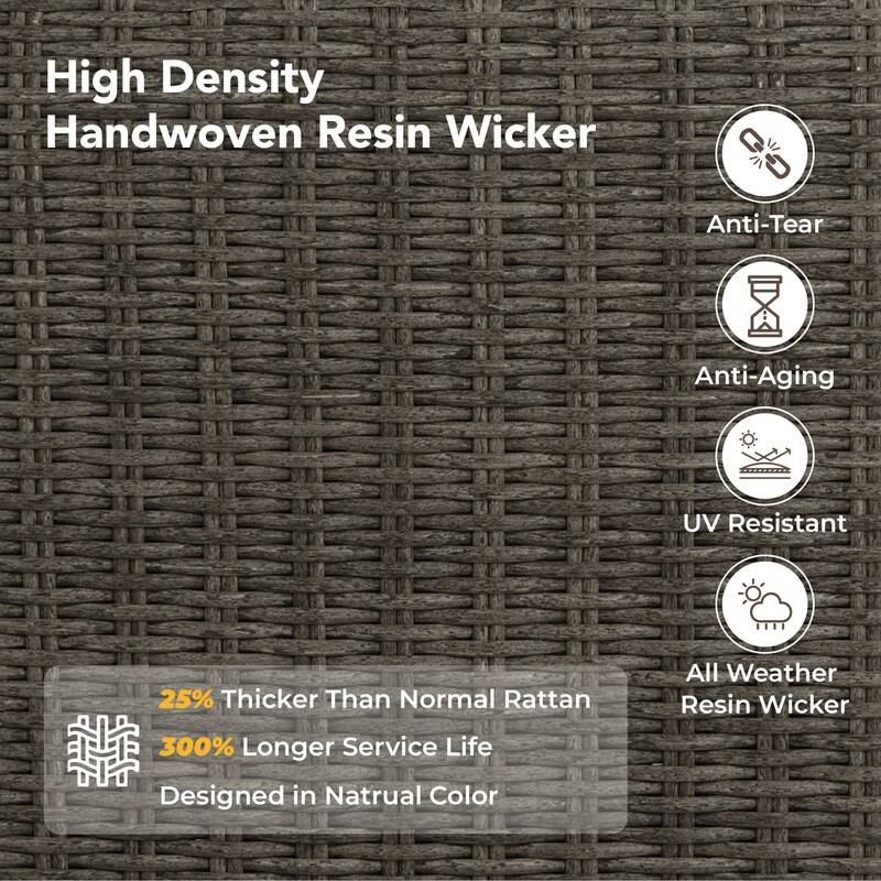 Murphy 6-Piece Outdoor Wicker Patio Furniture Conversation Sofa Sets