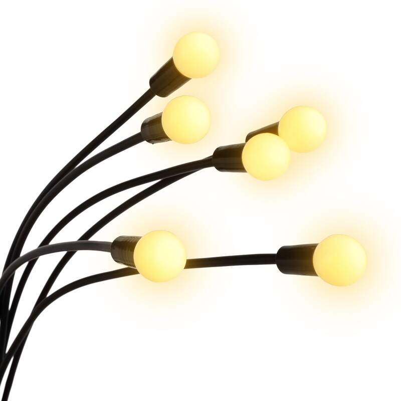 Pure Garden Outdoor Solar Garden Lights 4-Pack - Black