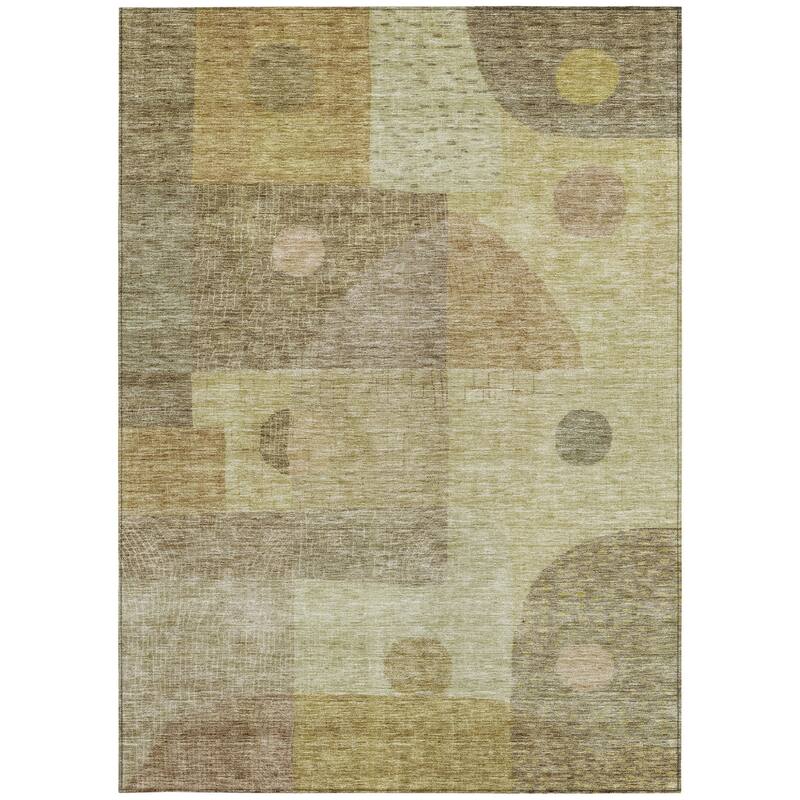 HomeRoots Geometric Transitional Rectangle Outdoor Rug