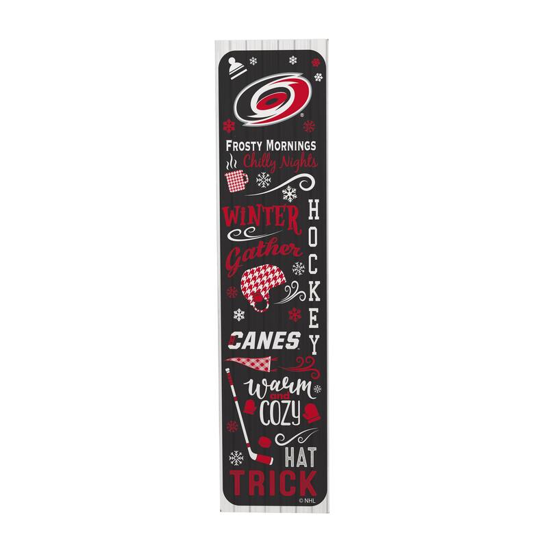 47" Double Sided Seasonal Porch Leaner, Carolina Hurricanes - 47" x 11.25"