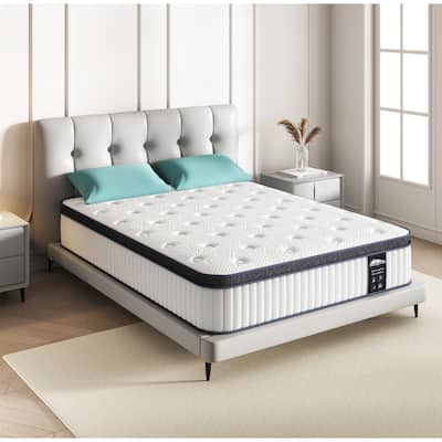 Queen Size Mattress,12 Inch Hybrid Memory Foam and Pocketed Springs Mattress