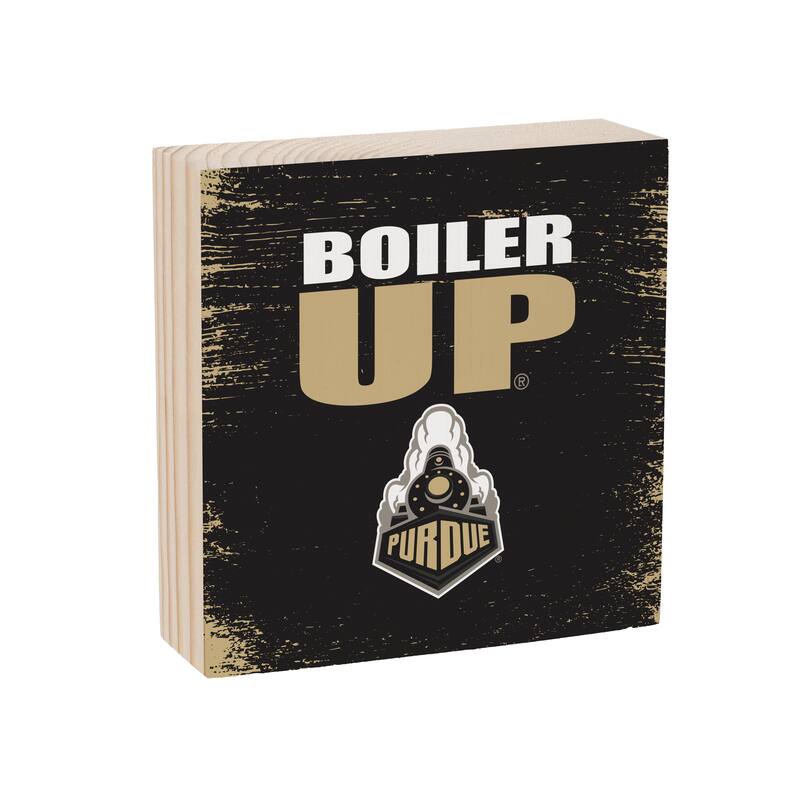 Purdue University Wooden Tabletop Mantel Shelf Sign