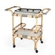 preview thumbnail 3 of 33, Butler Selena Blue & White Rattan Bar Cart