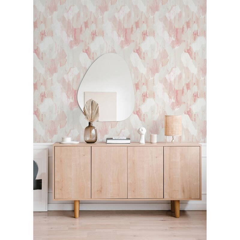 Scott Living Mahi Blush Abstract Wallpaper