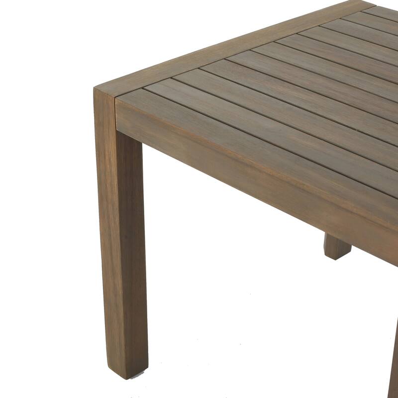 Leah Outdoor 6-Seater Acacia Wood Chat Set by Christopher Knight Home