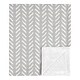 preview thumbnail 1 of 2, Grey Boho Arrow Boy Girl Baby Receiving Security Swaddle Blanket - Gray Herringbone for Woodland Forest Friends Collection