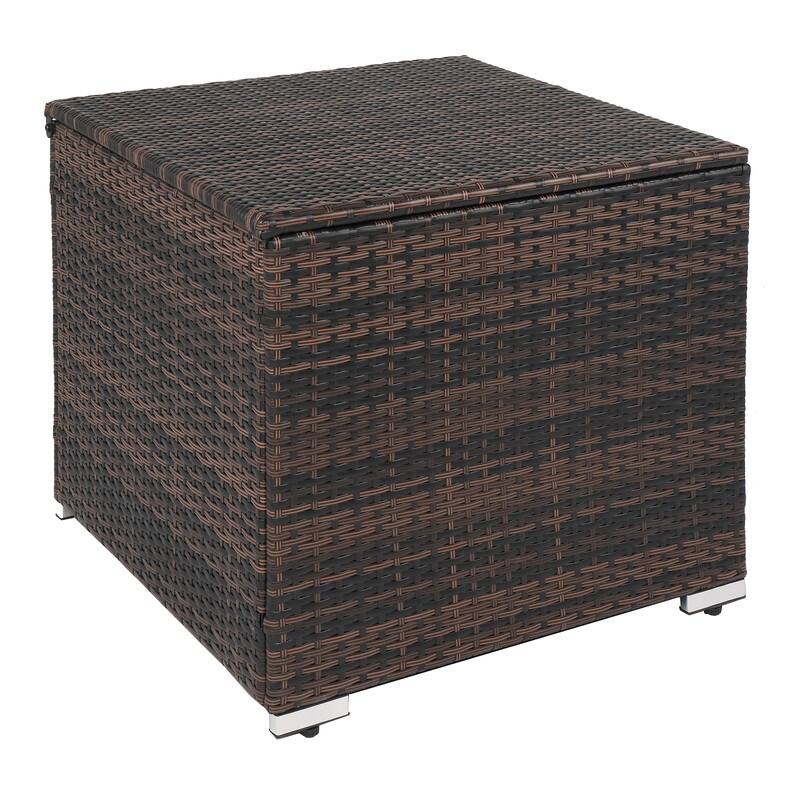 Patio 60 Gallon Wicker Rattan Storage Box - Brown