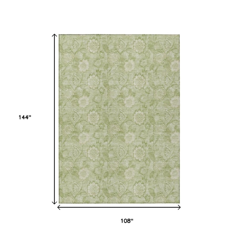 HomeRoots Floral Transitional Rectangle Outdoor Rug