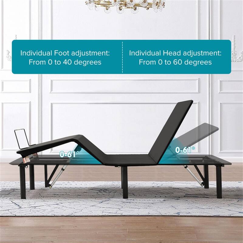 Twin XL Size Adjustable Bed Base, Bed Frame with Head and Foot Incline