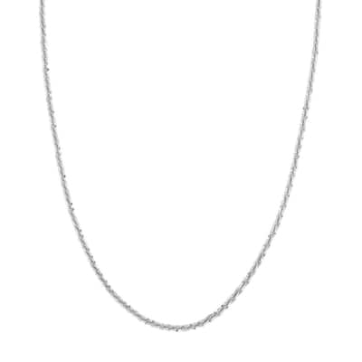 Curata 925 Sterling Silver Rhodium Plated 2.9mm Axis Chain Necklace (Lobster)