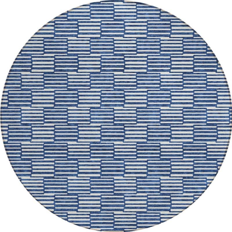 HomeRoots Geometric Transitional Rectangle Outdoor Rug