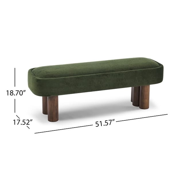 dimension image slide 2 of 6, Christopher Knight Home - Modern Upholstered Dining Bench with Padded Seating