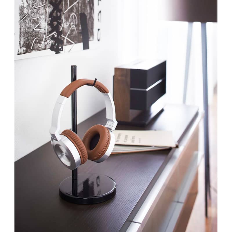 Yamazaki Home Headphone Stand, Steel - L 5.12 x W 5.12 x H 11.02 inches