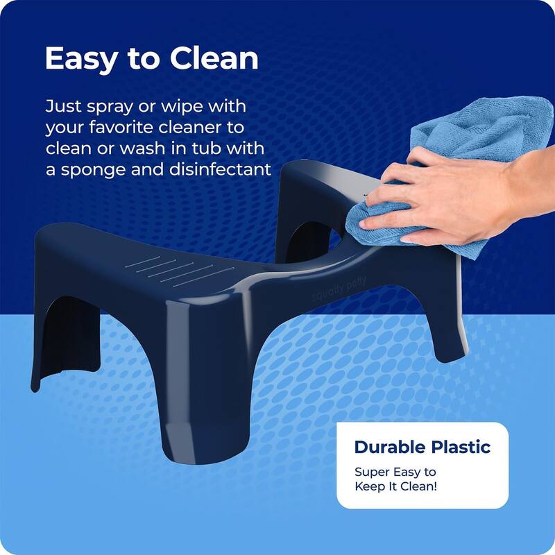 Squatty Potty Simple Bathroom Toilet Stool, Galaxy Blue 7 Inch Ergonomic Stool - Posture-Enhancing Bathroom Footrest