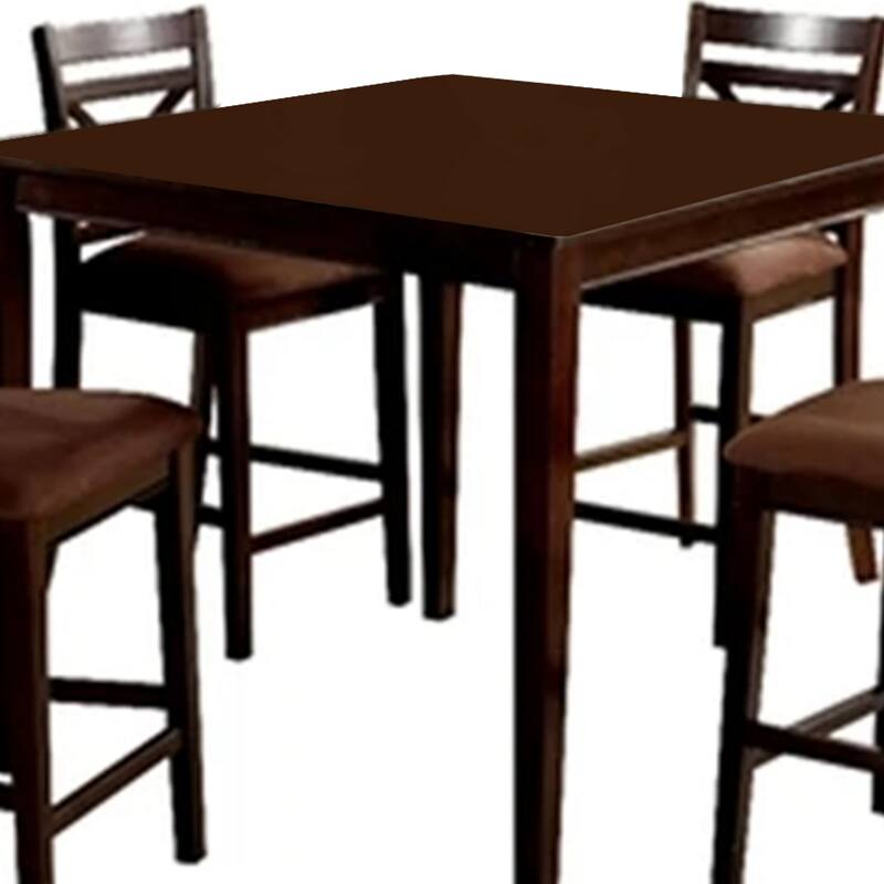 Weston I Dapper Five Counter Table Set, Transitional Style, Espresso