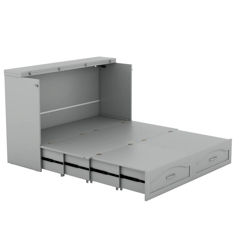 Murphy Bed Wall Bed with Drawer and a Set of Sockets & USB Ports