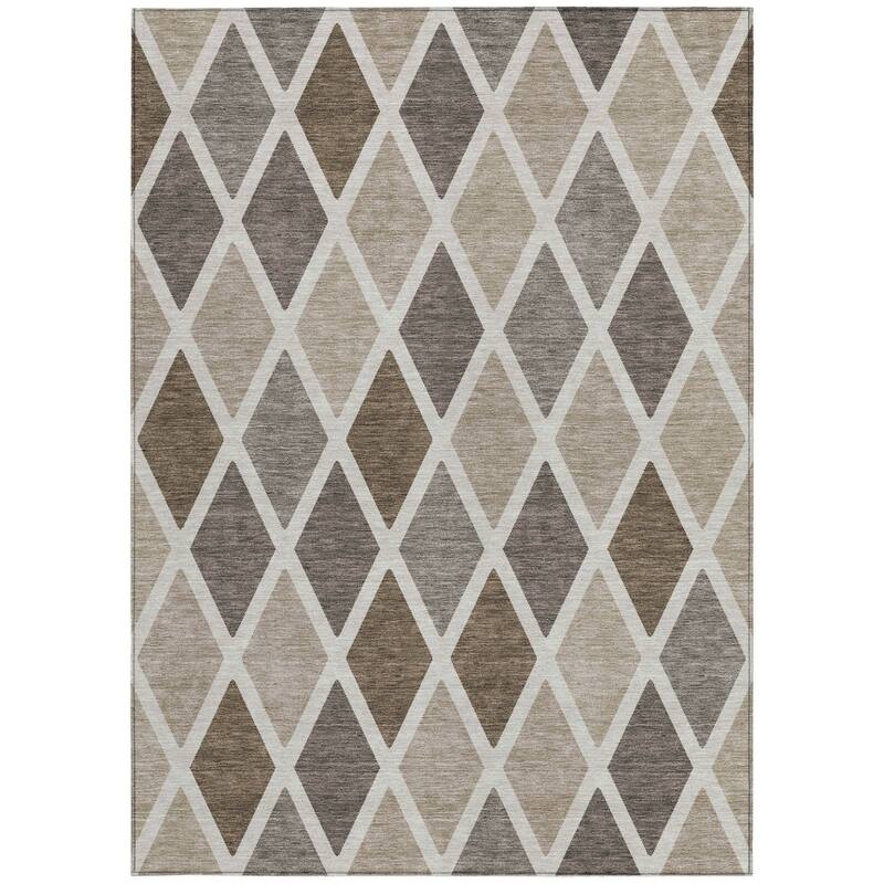 HomeRoots Geometric Transitional Rectangle Outdoor Rug