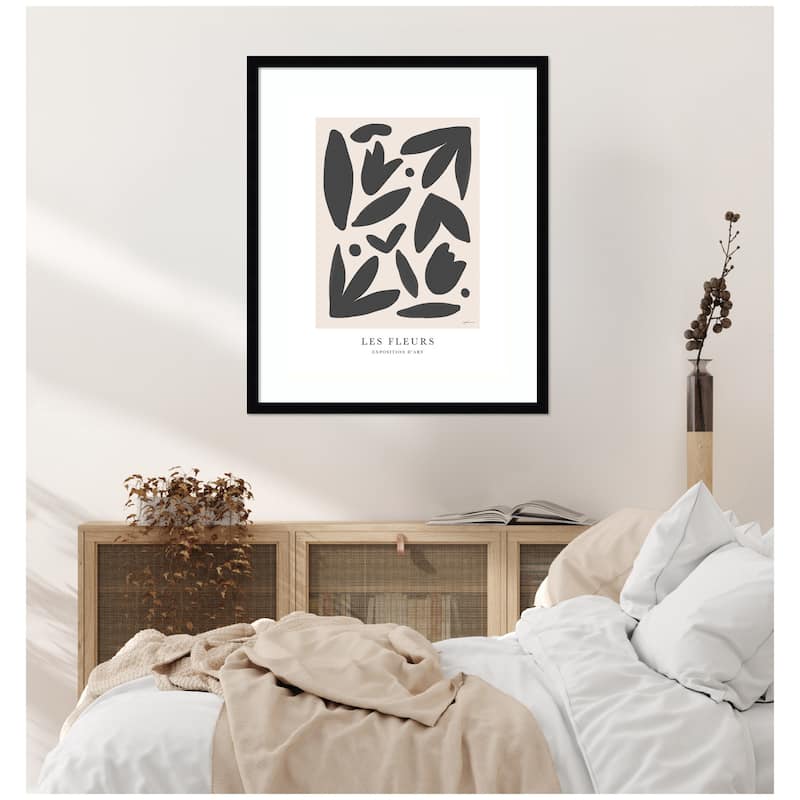 Kate and Laurel Exposition d Art Les Fleurs by Gabrielly Guedes Framed Wall Art Print