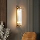 preview thumbnail 6 of 9, Modern Gold Wall Sconce Vintage Glass Lampshade Wall Light - 4.7" W