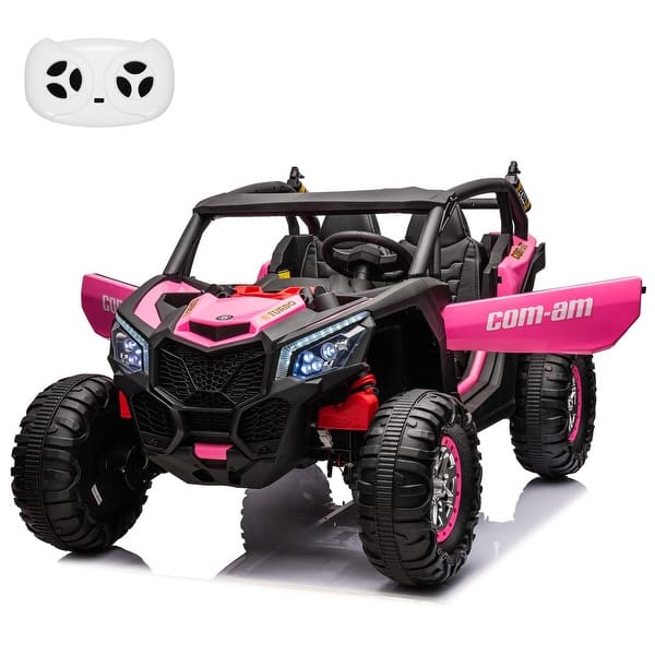 slide 2 of 45, 24V 2 Seater Kids Ride on UTV Car w/Remote Control Pink