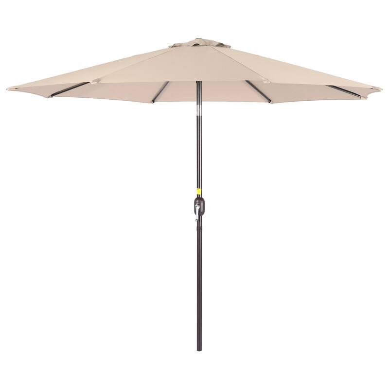 BONOSUKI Patio 9FT Market Umbrellas and Shade, Table Umbrella for Patio and Outdoor With Tilt Button, Anthracite Gray