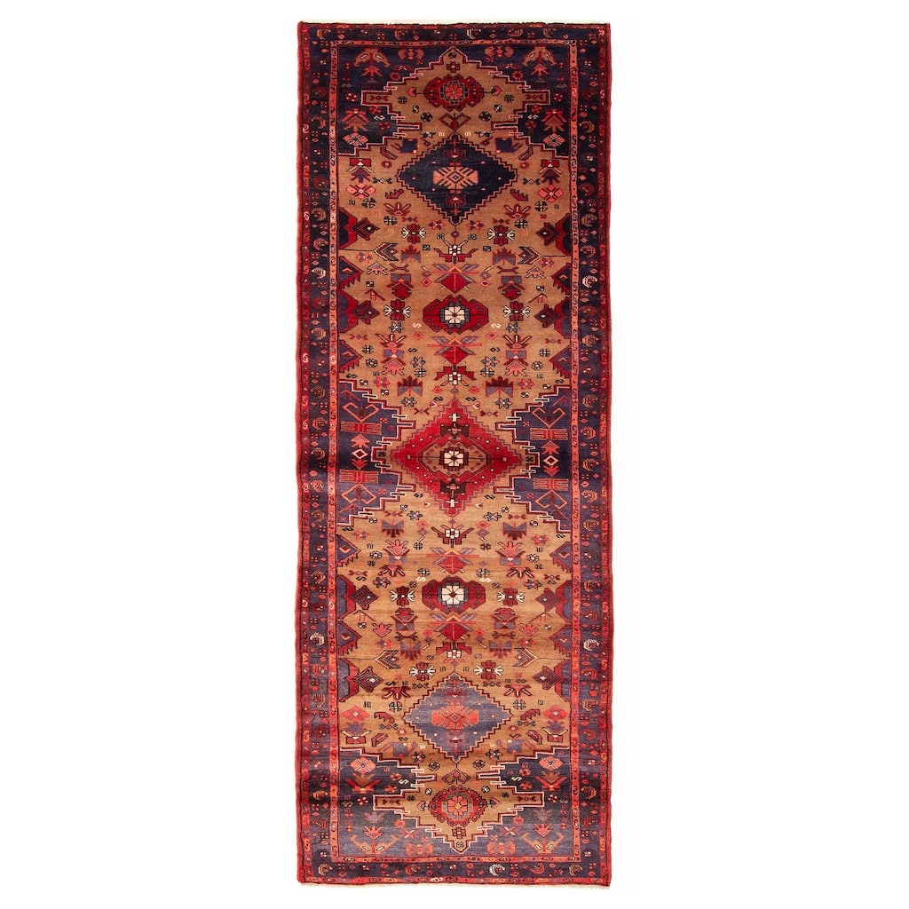 ECARPETGALLERY Hand-knotted Anadol Brown Wool Rug - 3'7 x 10'0