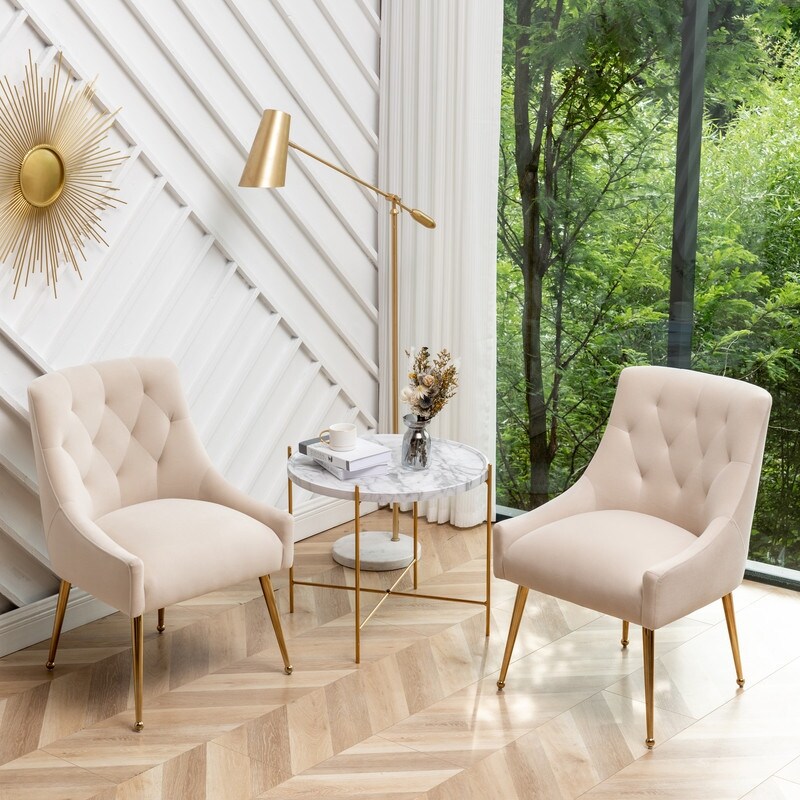 Upholstered accent dining deals chairs