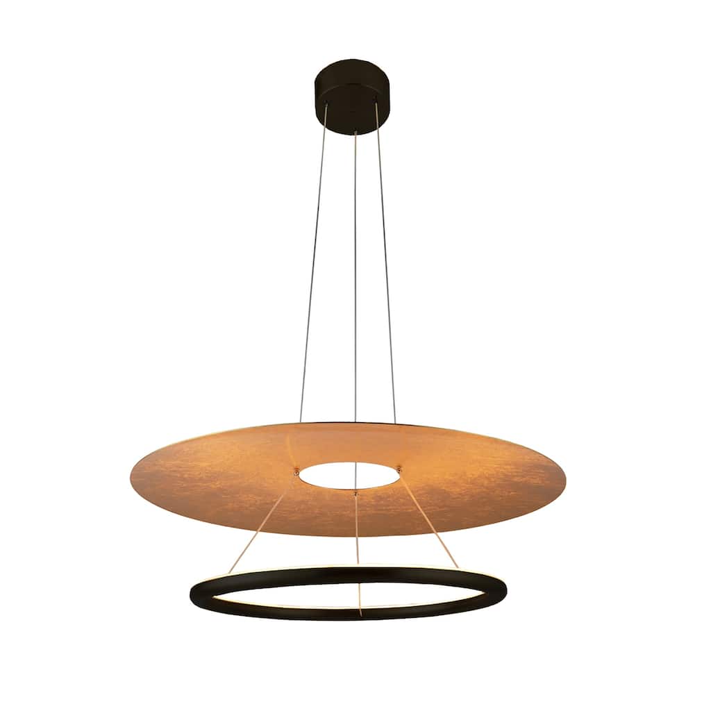Tate 16" LED Semi-Flush Drum Pendant with White Linen Fabric Shade
