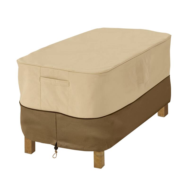 Classic Accessories Veranda Water-Resistant 32 Inch Rectangular Patio Ottoman/Side Table Cover