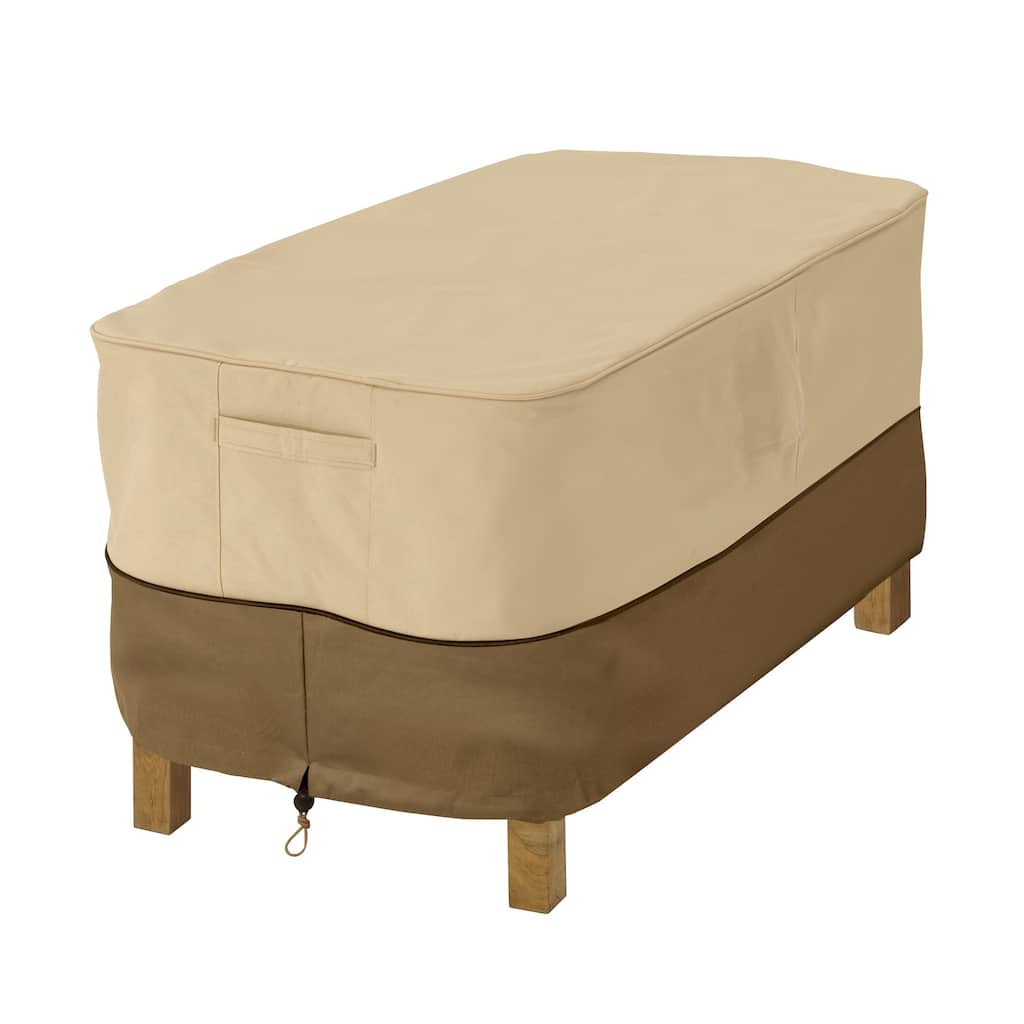 Classic Accessories Veranda Water-Resistant 32 Inch Rectangular Patio Ottoman/Side Table Cover
