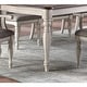 preview thumbnail 4 of 3, Rubber Wood Dining Table with 2 Leaves in Antique White and Oak