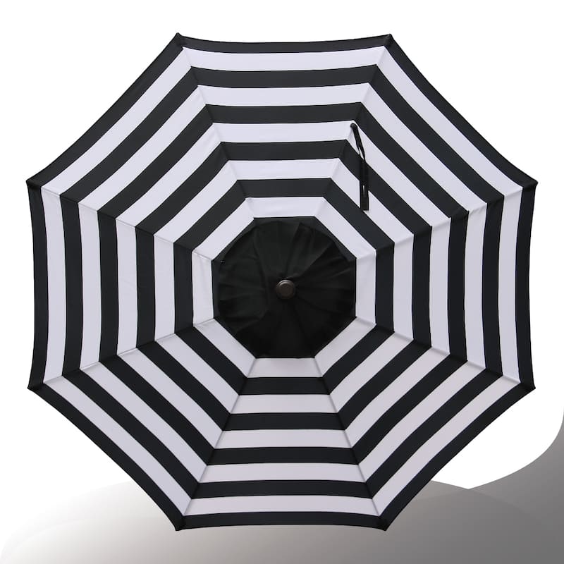 Maypex Striped Crank and Tilt 9-foot Market Umbrella