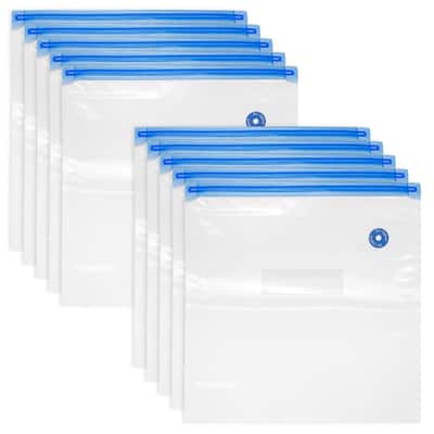 10pcs Sous Vide Bags Reusable Vacuum Food Storage Zipper Bags 28cm x 26cm - White