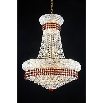 French Empire Crystal Chandelier Chandeliers Lighting Trimmed French Empire Crystal Chandelier Chandeliers Lighting Trimmed With Ruby Red