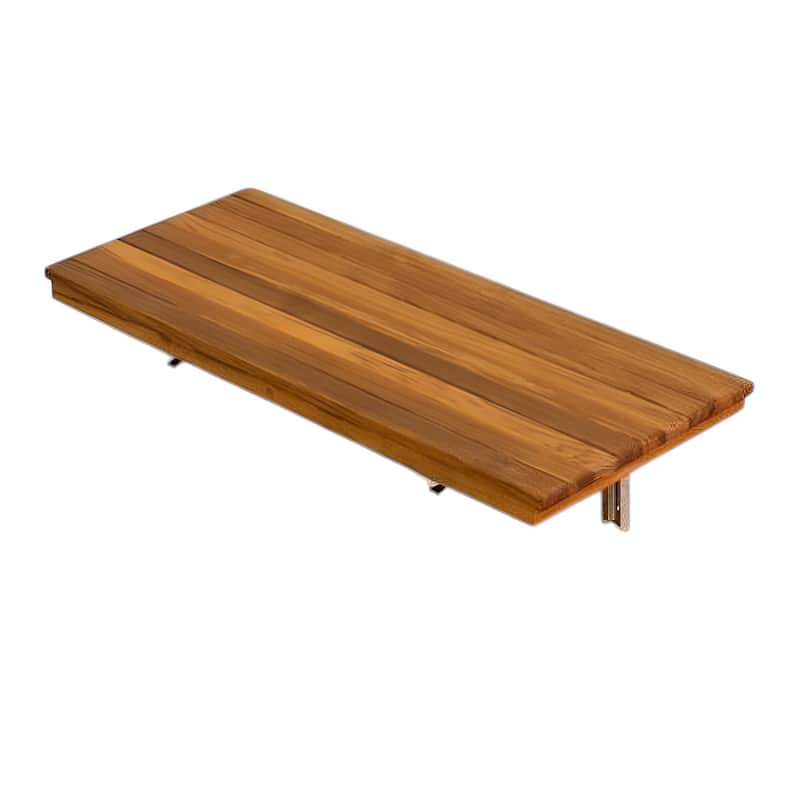 HomeRoots 17" Premium Wall Mount Teak Shower Bench