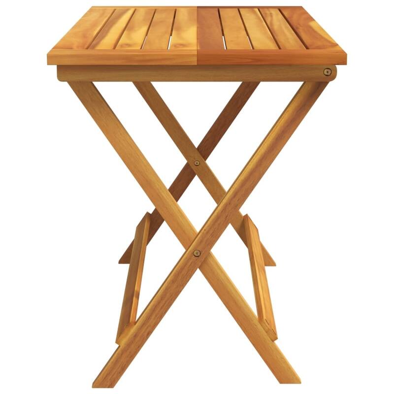 vidaXL Garden Table Brown Solid Acacia wood Medium Foldable - 20.7 x 35.4 x 25.6