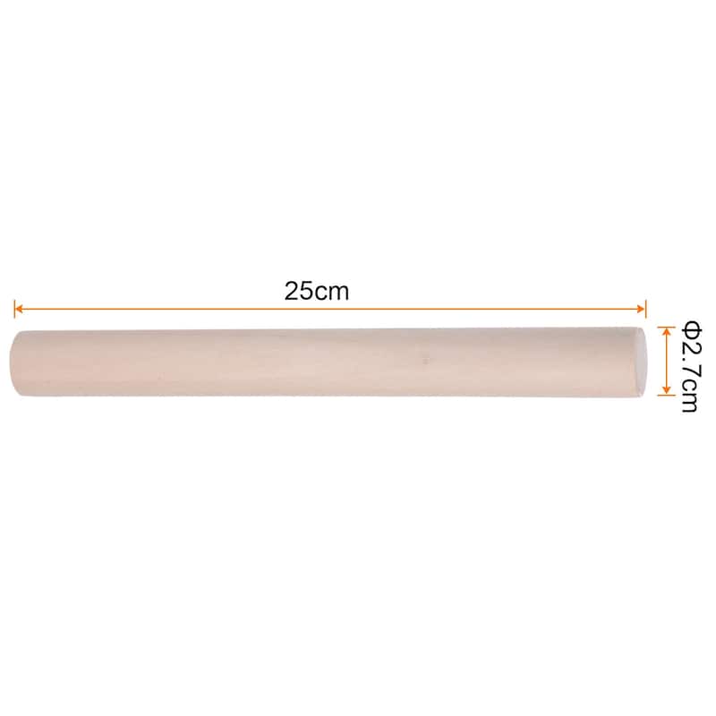 Rolling Pin Good Beech Wood Dough Roller Pins Cylindrical for Baking - 9.8 inch x 1.1 inch