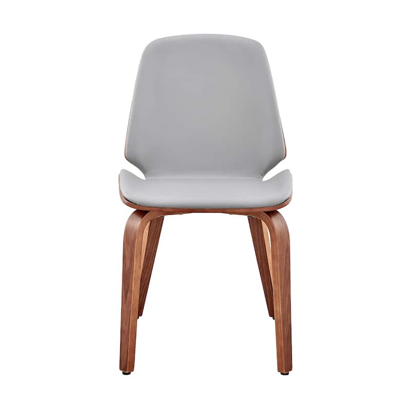Brinley Walnut or Black Wood Upholstered Dining Chair